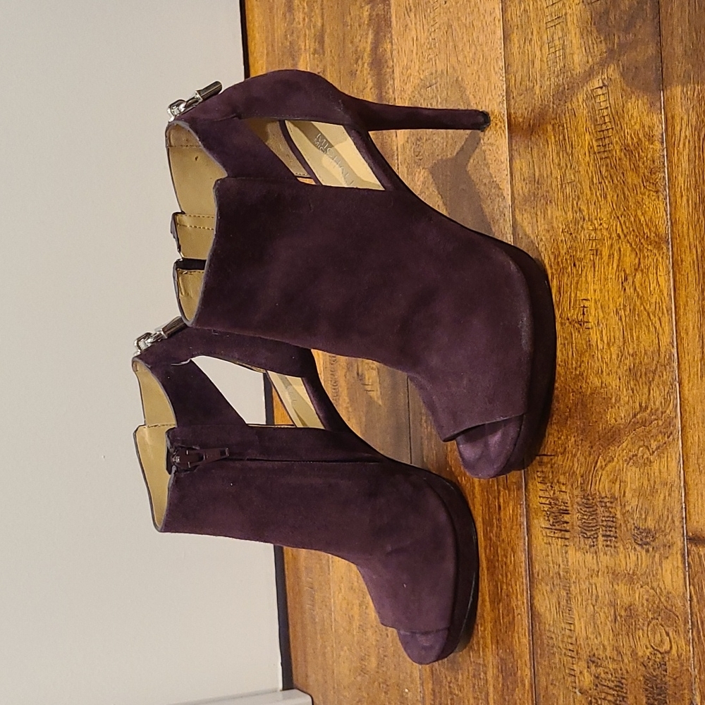Michael Kors cutout suede booties
